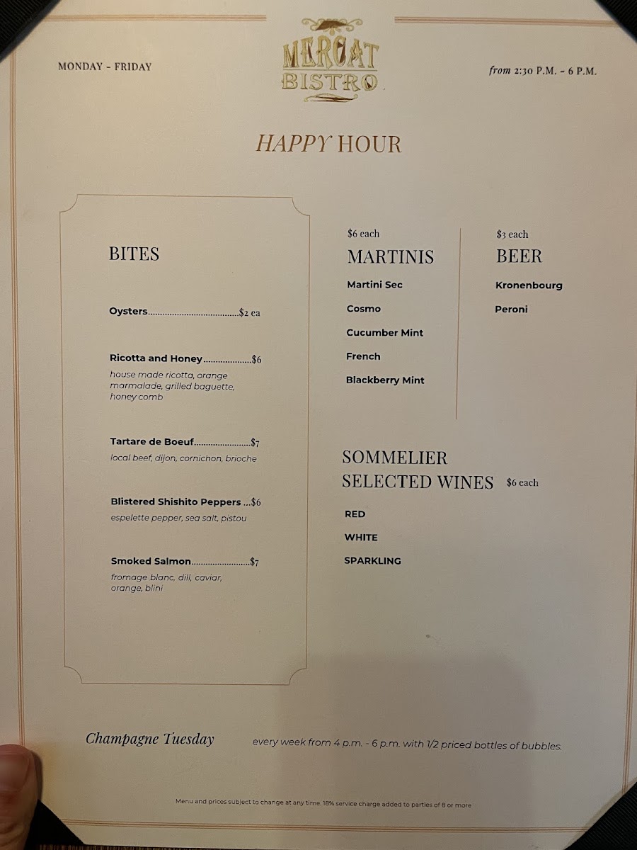 Mercat Bistro Menu - Image 1